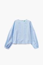 Pleated Blouse in Viscose Blend