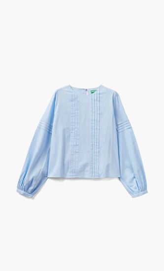 Pleated Blouse in Viscose Blend