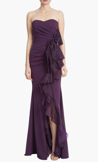 Strapless Ruffle Gown