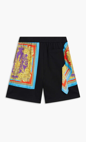 SHORTS JERSEY BARROCCO D.ORCHID SIDES BLK