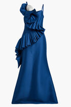 PLEATED SWIRL GOWN