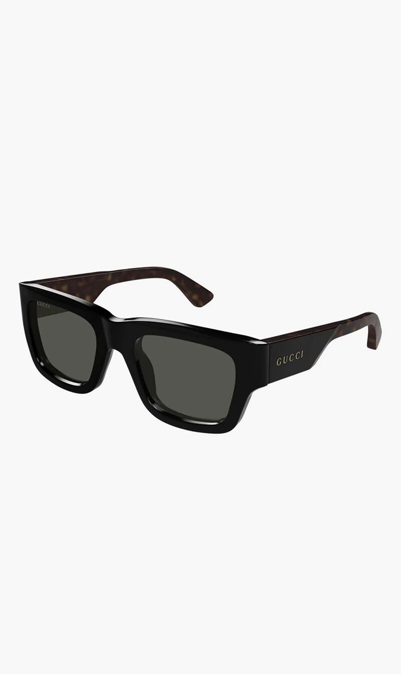 グッチ GG1670SK 001 サングラス グレー ブラック Gucci Gg1670sk Black Male Rectangle Sunglasses | Eyewear Index