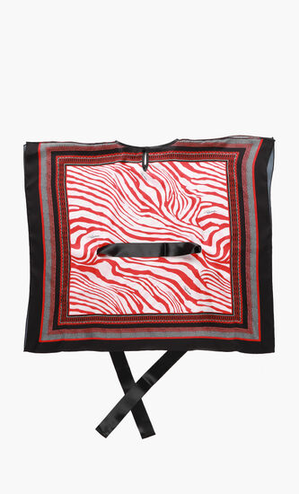 Zebra Foulard Print Kaftan Top