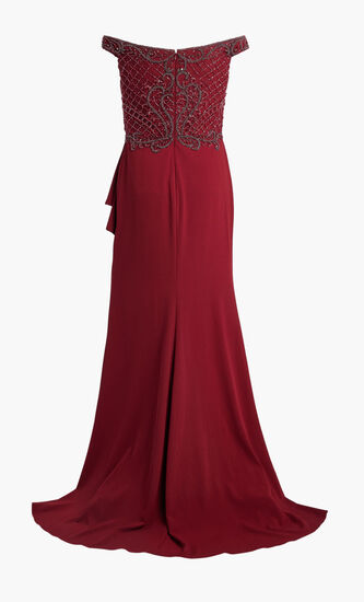OFF SHOULDER BEADED