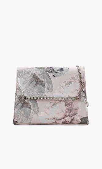 Woodland Jacquard Crystal Evening Bag