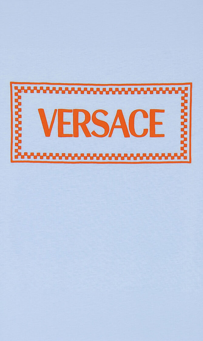 T-SHIRT COMPACT COTTON JERSEY FABRIC + VERSACE LABEL LOGO EMBROIDERY
