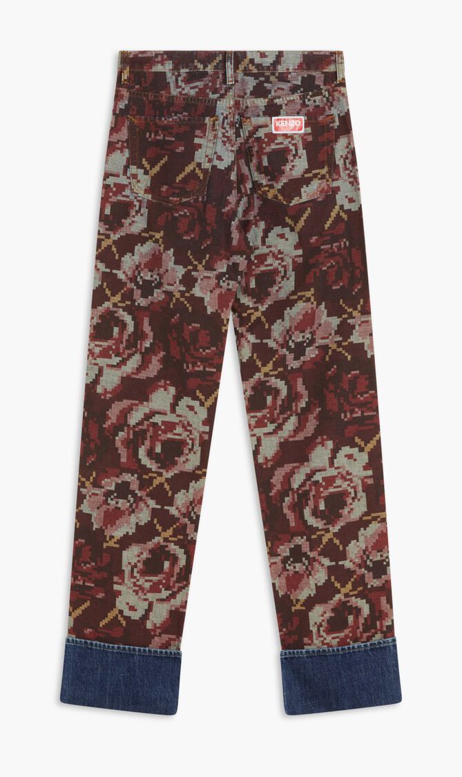 PRINTED STRAIGHT FIT JEANS