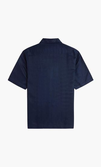 LINEN BLEND PANELLED SHIRT