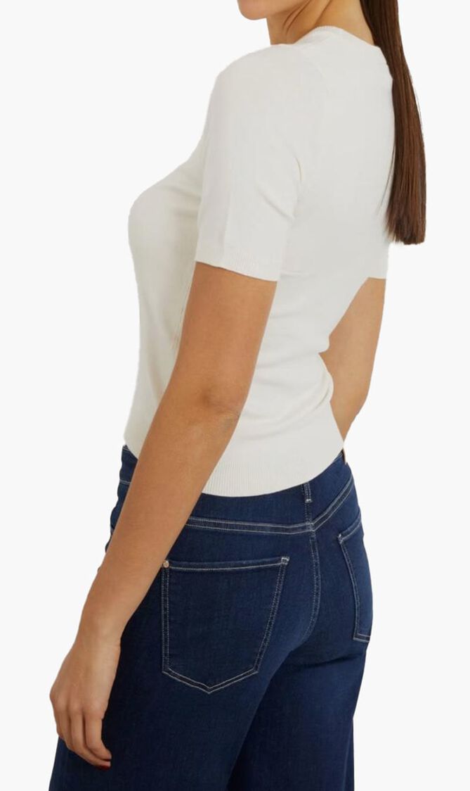 Rylee Knit Top with Logo Detail