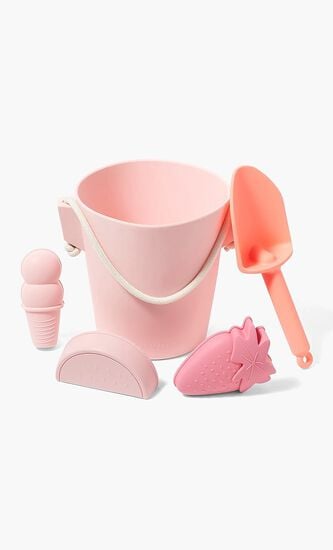 SILICONE BUCKET & SPADE SET PINK