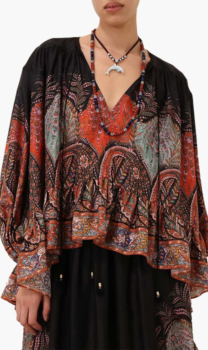 RHIANNON RUFFLE BILLOW BLOUSE