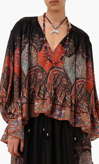 RHIANNON RUFFLE BILLOW BLOUSE