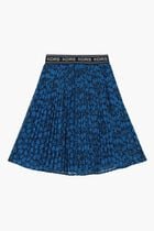 Pleated Floral Skirt