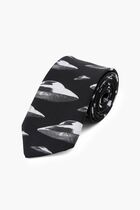 Saturn Print Silk Tie