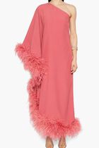 Feather Trim Dress