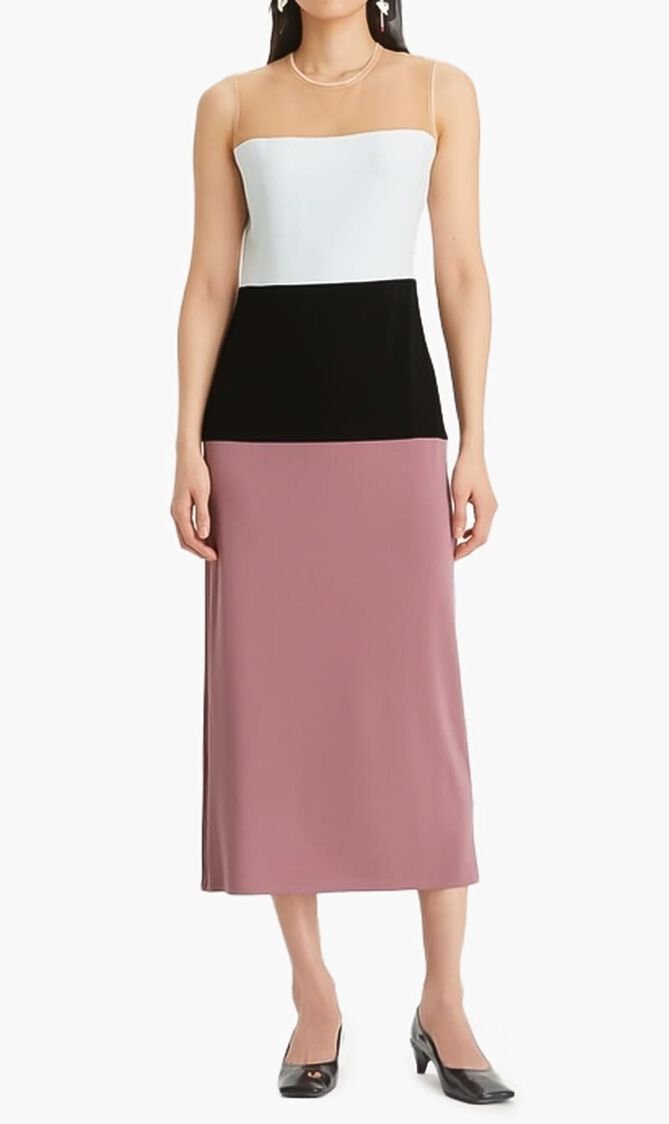 COLORBLOCK JERSEY DRESS