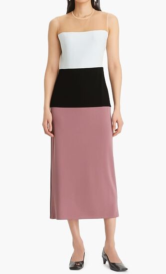 COLORBLOCK JERSEY DRESS
