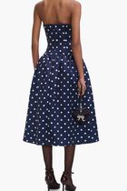 Polka Dot Satin Midi Dress