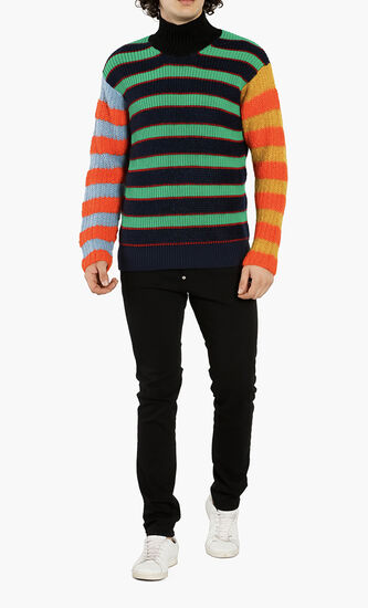 Turtleneck Stripes Sweater