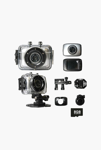 Action Camera with HD Recording & Accessories