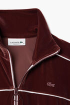 Oversized Zipped Velvet Sweatshirt