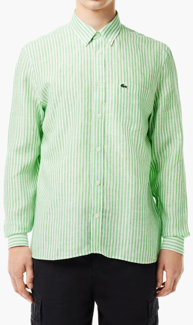 Regular Fit Striped Linen Shirt