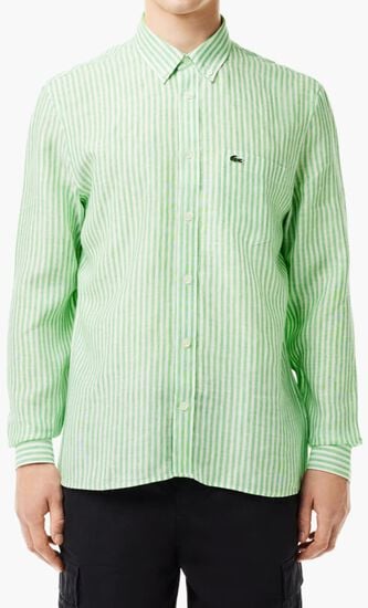 Regular Fit Striped Linen Shirt