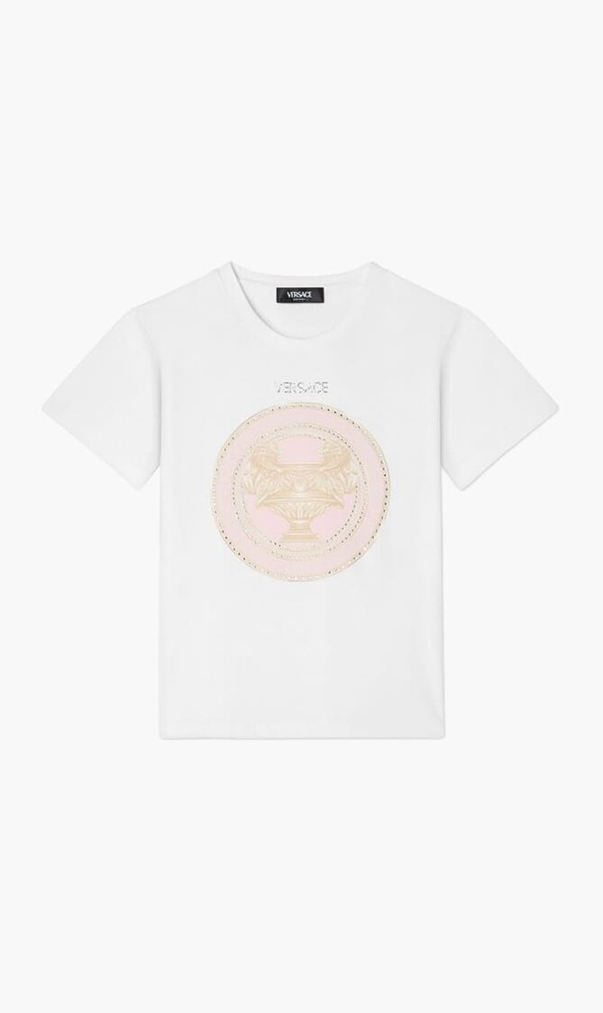 T-SHIRT JERSEY + GLITTER COUPE DES DIEUX PRINT