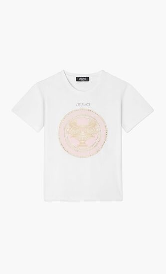 T-SHIRT JERSEY + GLITTER COUPE DES DIEUX PRINT