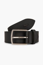 Engraved Buckle Leather Belt