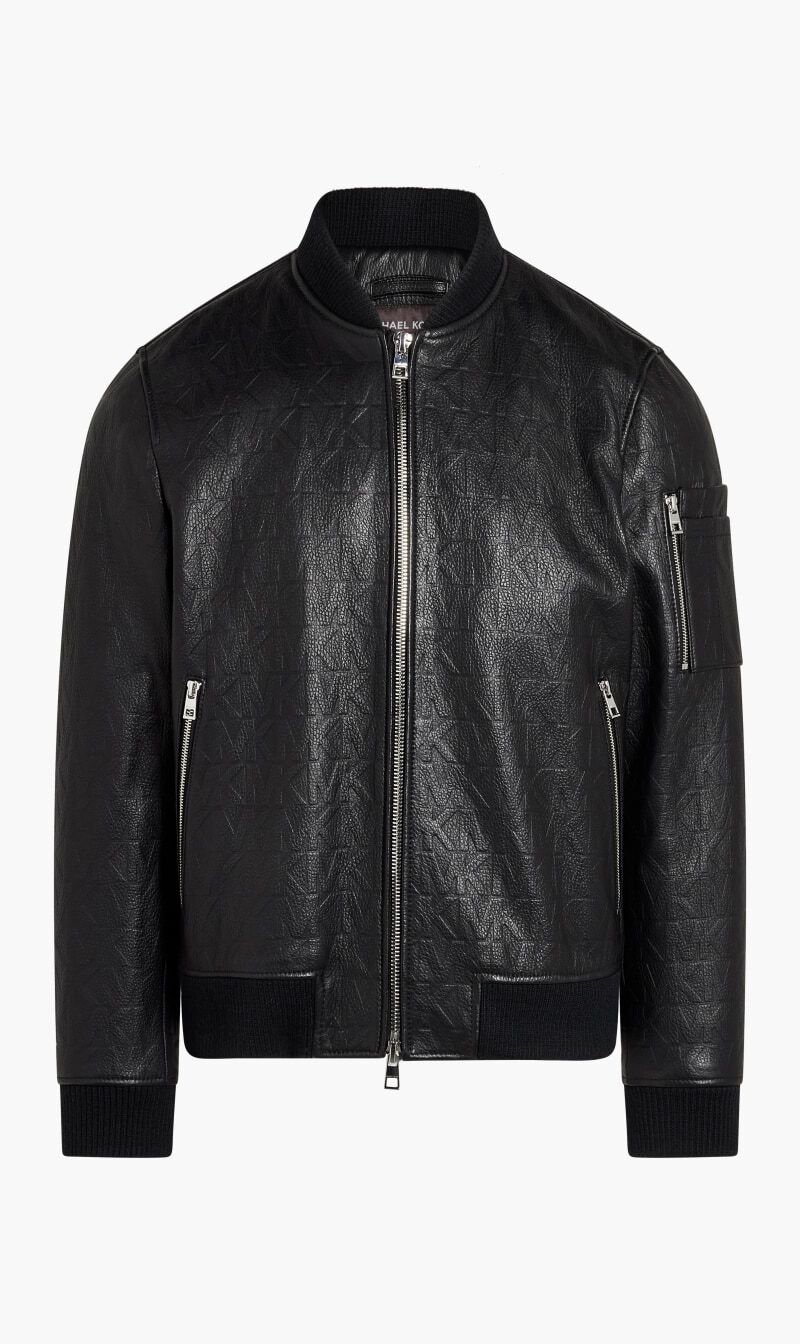 Buy MICHAEL KORS Pebble Leather Bomber Jacket for SAR 1118.00 The Deal Outlet