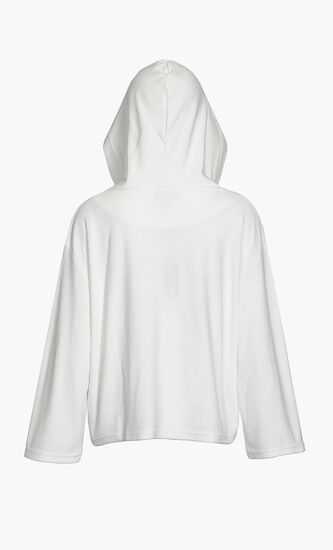 Solid Terry Hoodie Sweatshirt