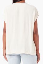 Wave Border V-Neck Blouse