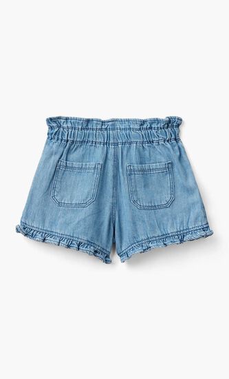 Ruffled Button Front Shorts