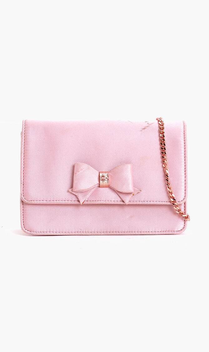 Ted baker leather shop bow evening bag