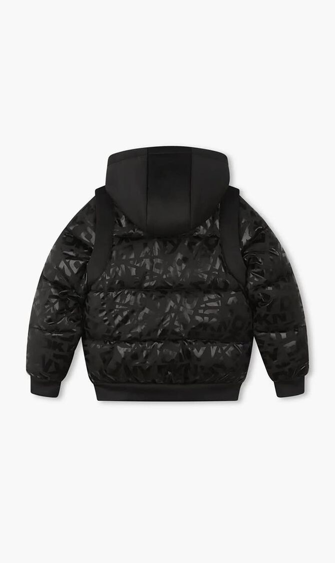 Monogram Print Puffer Jacket