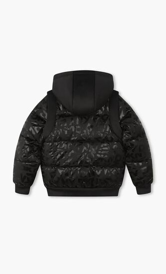 Monogram Print Puffer Jacket