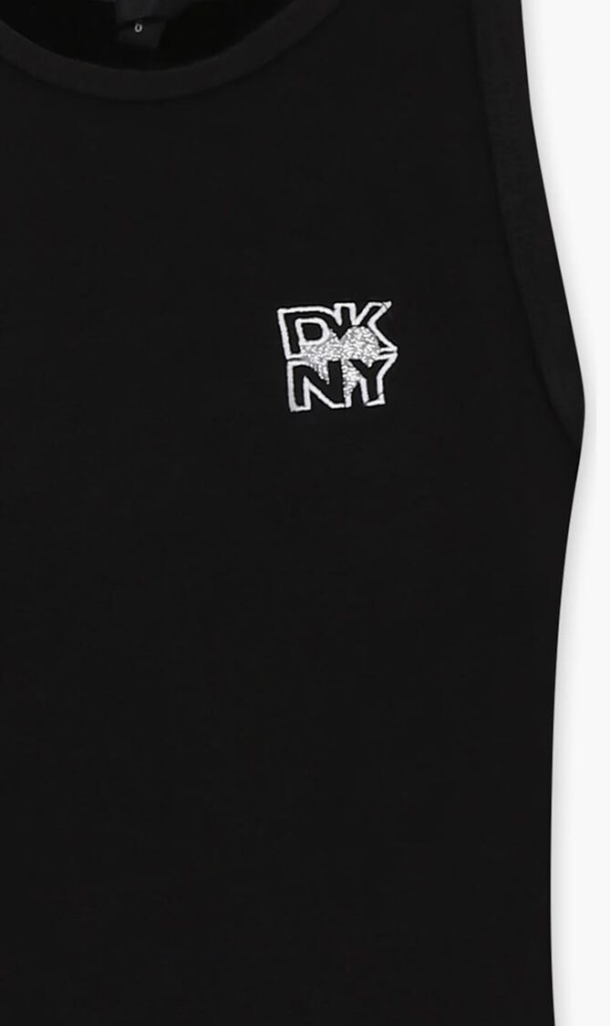 Black Dress For Girl With Logo