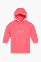 Pink Logo Hooded Dress