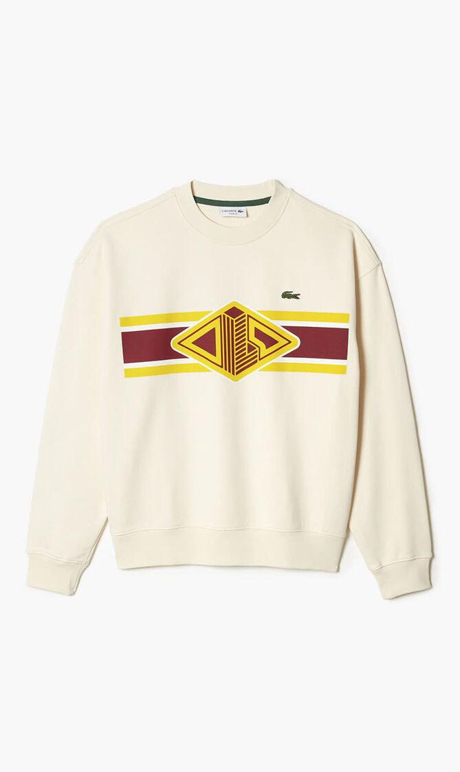Round Neck Loose Fit Printed Sweatshirt