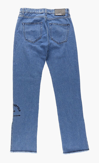 Slit Hem Jeans
