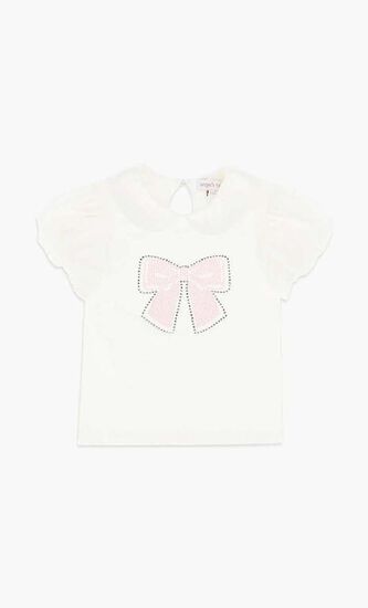 Mallory Snowdrop Bow Top