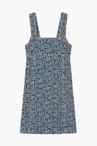 Logo-Print Cotton Denim Dress