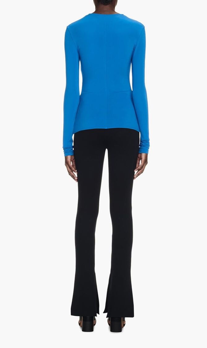 VI CREPE TWIST LS CREWNECK NAUTICAL BLUE VI CREPE TWIST LS CREWNECK NAUTICAL BLUE