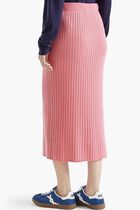 Textured Ribbed Midi Skirt