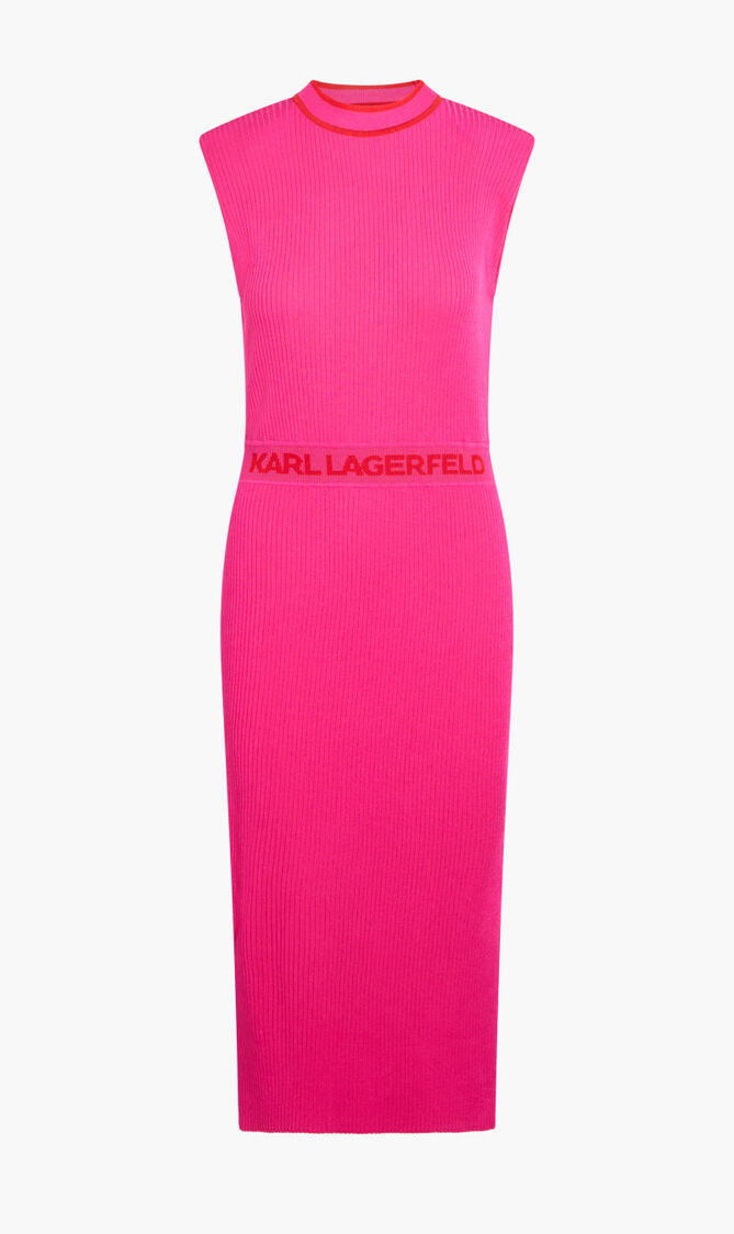 SLVS HIGH NECK KNIT DRESS