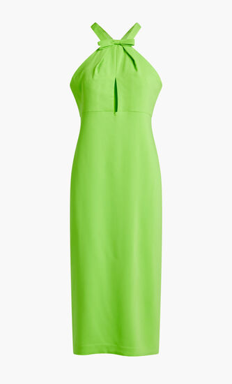 SLEEVELESS CREPE MIDI DRESS