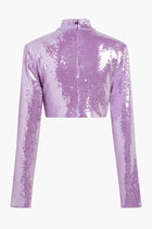 Fibana Sequin Cropped Top