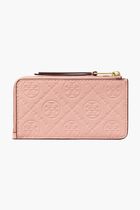 T Monogram Leather Zip Card Case T Monogram Leather Zip Card Case