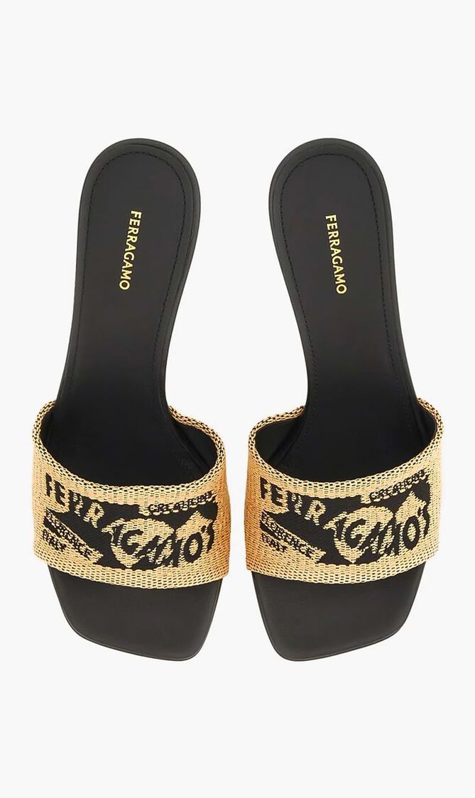 Zenobia 55 Logo Jacquard Mules